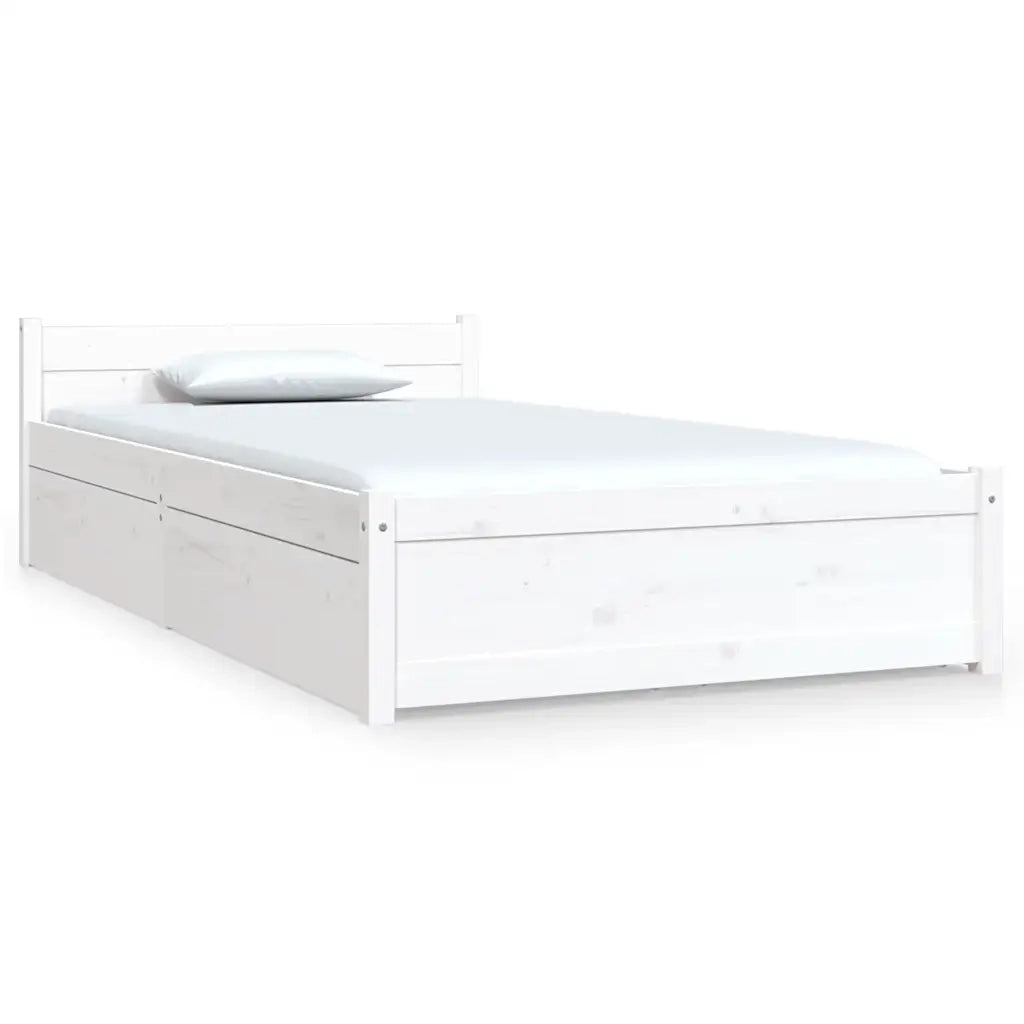 Giroletto Bianco con Cassetti 90x190 cm Single 3103479