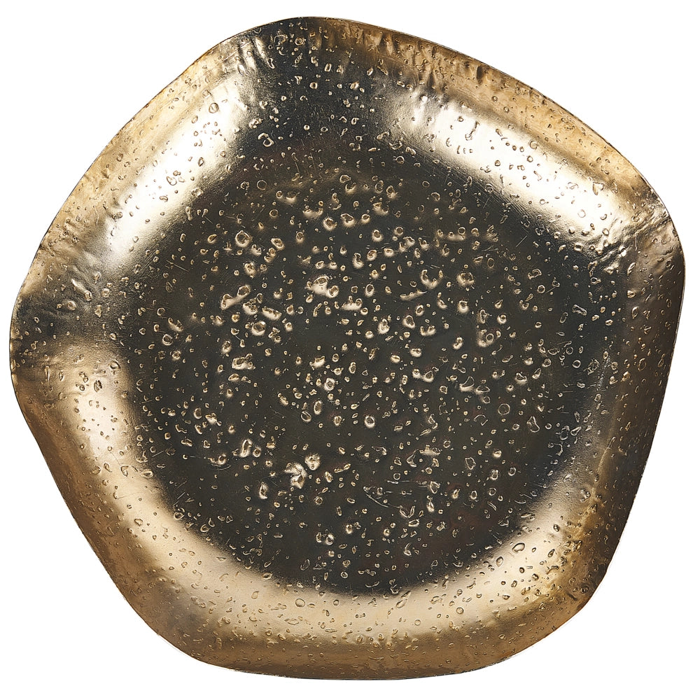 Set di 3 vassoi decorativi in metallo dorato per gioielli, piatti rotondi, accessori per la casa con texture glamour