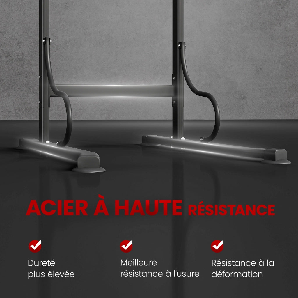 Attrezzatura Palestra Multifunzione ¨C zephmum ¨C Nero Rosso Acciaio Regolabile
