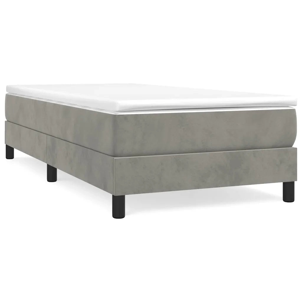 Struttura Letto a Rete a Molle Grigio Chiaro 90x200 cm Velluto 3120748