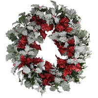 Coroncina con pungitopo rosso cm Ø34xh45