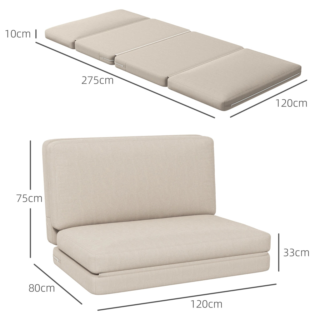 Poltrona Relax Faltbar 2 in 1 ¨C Zephmum ¨C Beige 120 cm