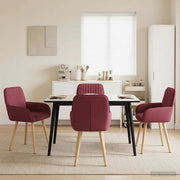 Sedie da pranzo 4 pcs Tessuto Rosso Vino 56,5 x 50 x 87,5 cm 3428196