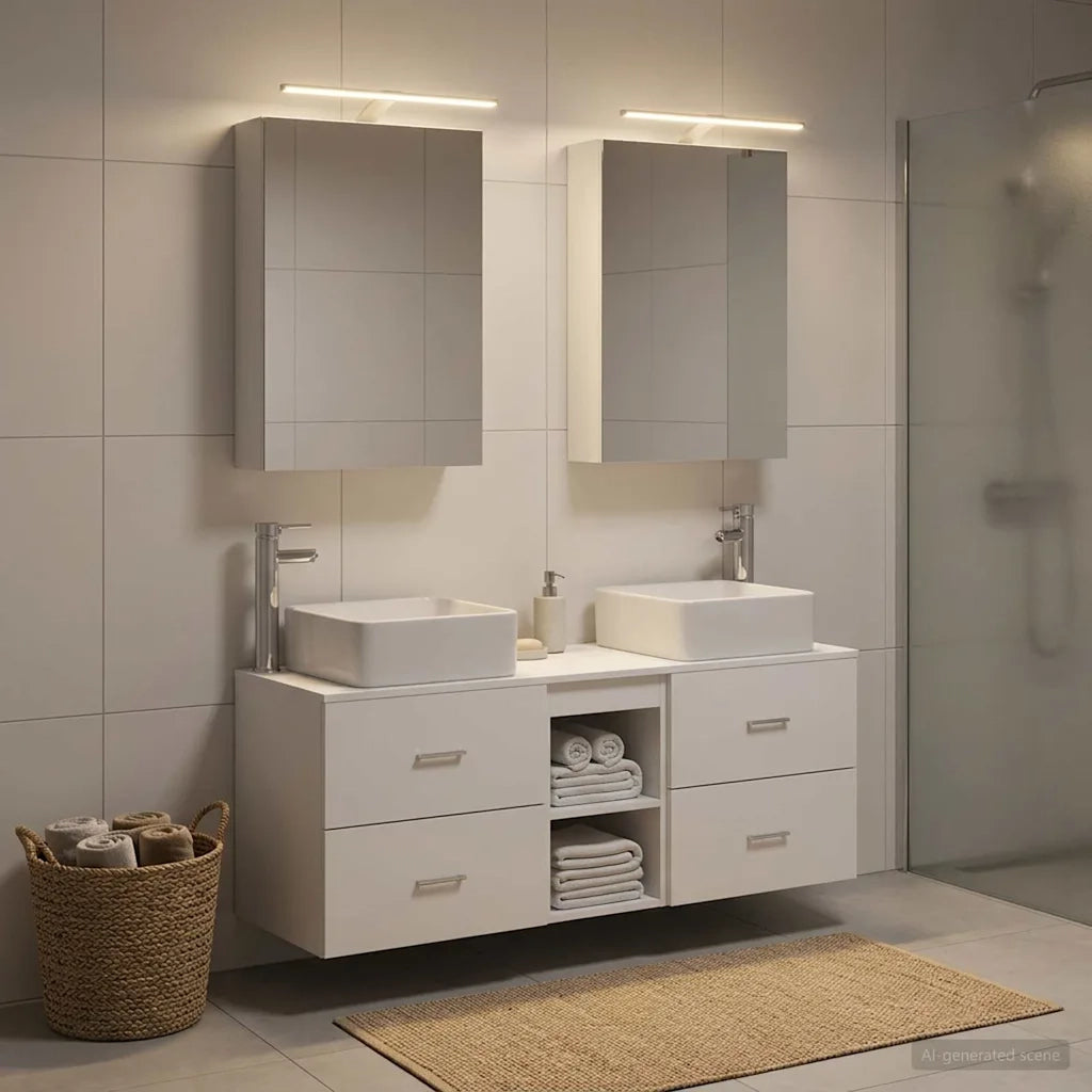 Set di mobili per il bagno 5 pcs Bianco 3406751