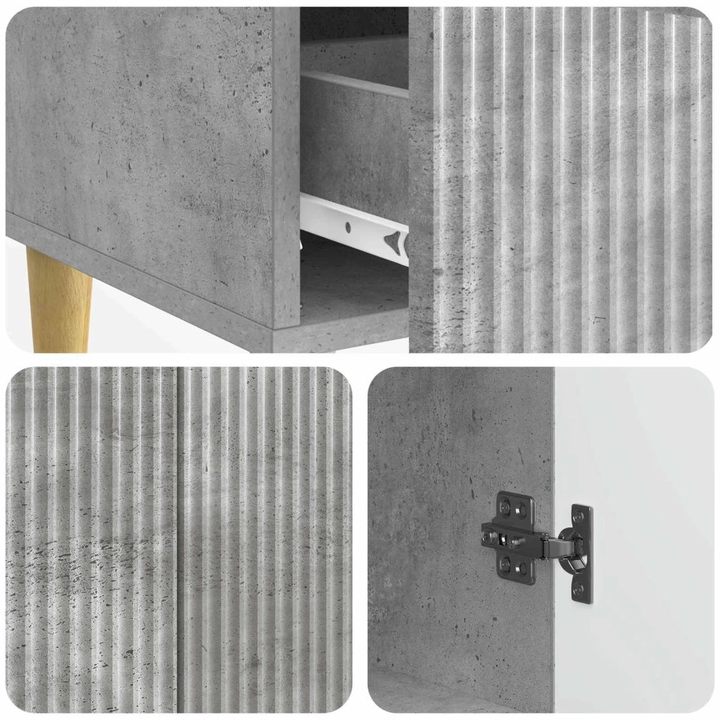 Credenza Grigio Cemento 66 x 34,5 x 95 cm Legno ingegnerizzato