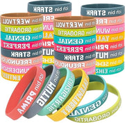 Set di bracciali motivazionali da 36 pezzi in tedesco - Slogan ispiratori - Regali per madri - Doni per bambini, adolescenti, studenti, colleghi