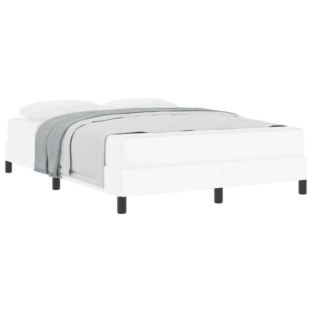 vidaXL Letto con materasso Bianco Puro 140 x 190 cm Pelle sintetica
