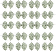 20 pezzi di Strisce Twist per decorare, Lint satinato chiaro verde, Tazze per dolci, Decorazioni per feste, matrimoni e fiere