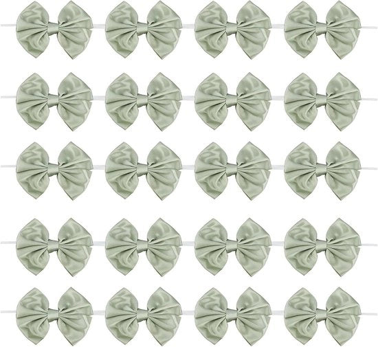 20 pezzi di Strisce Twist per decorare, Lint satinato chiaro verde, Tazze per dolci, Decorazioni per feste, matrimoni e fiere