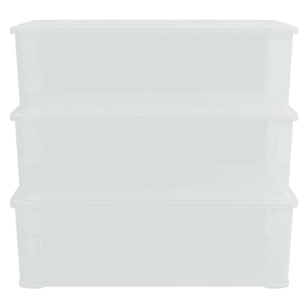 Contenitori in Plastica 3 pz 25 L Impilabilicod mxl 119134