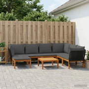 8 pcs Legno massiccio di acacia e corda Naturale 3407750