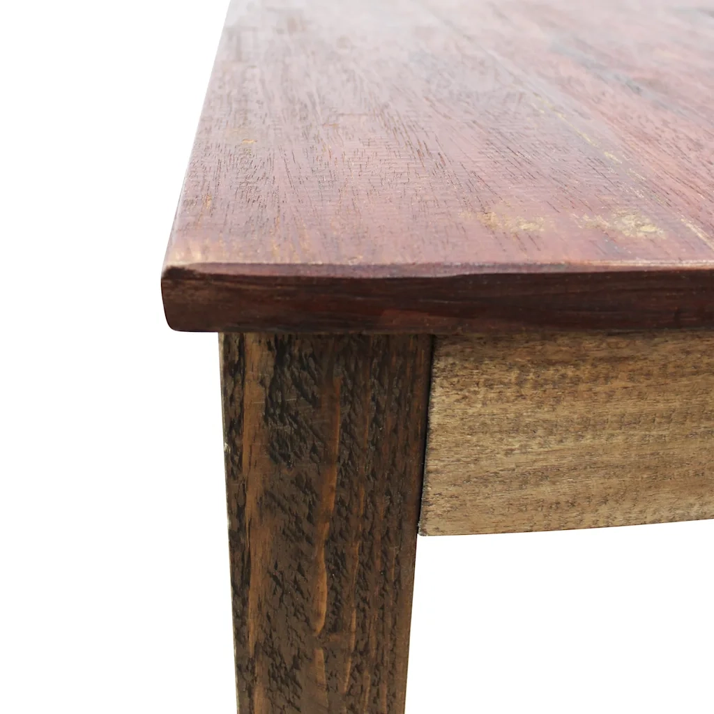 Tavolo da Pranzo in Legno Massello di Recupero Misto 82x80x76cm 244495
