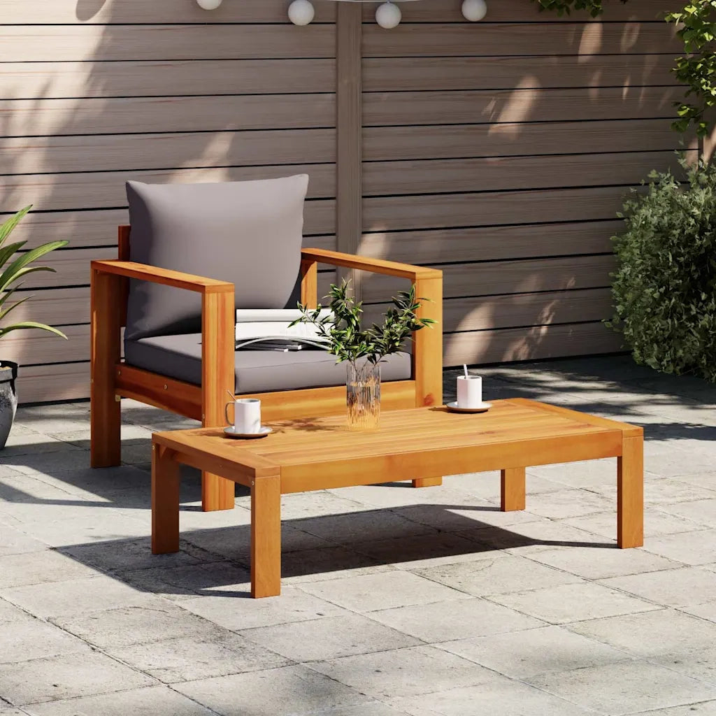 Sedia da Giardino con Cuscini in Legno Massello di Acacia CFW2606500