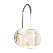 Italux Rosario applique LED cromata vetro trasparente 3200K