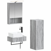 Set di Armadi da Bagno 4 pcs Sonoma grigio 50 x 14,5 x 70 cm 3407396
