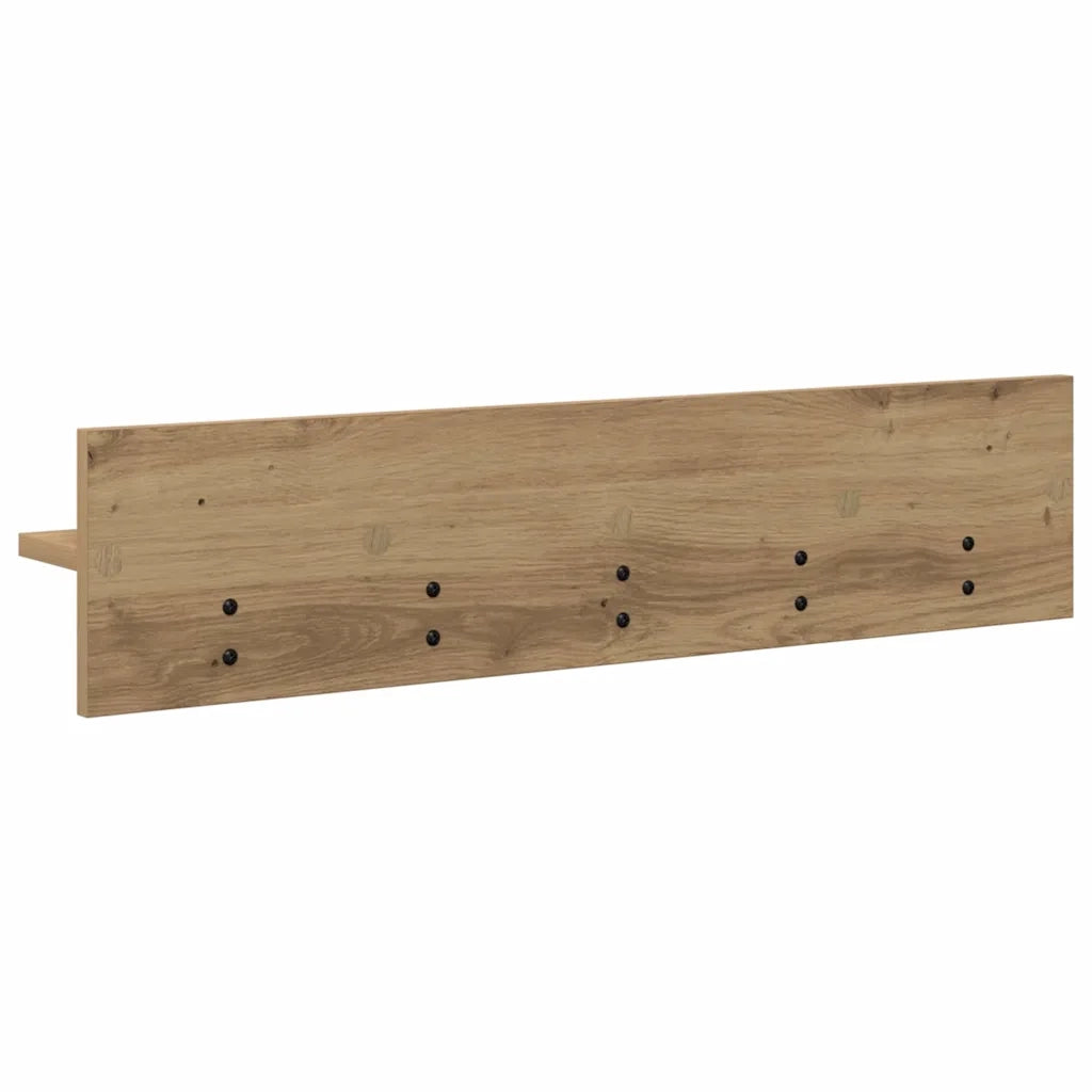 Appendiabiti a muro Rovere artigianale 80 x 10,5 x 18 cm 874402