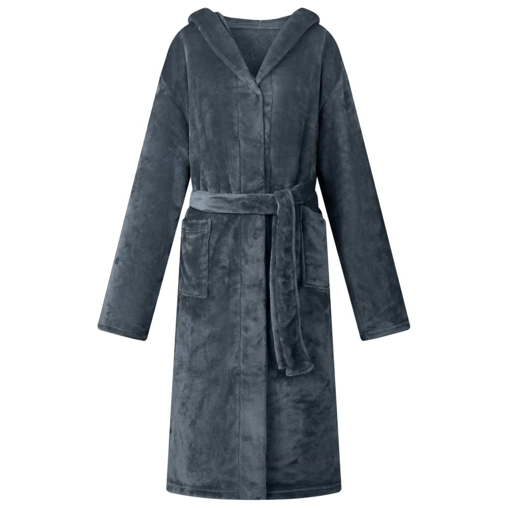 Accappatoio con Cappuccio Blu navy m Flanella CFW5533493