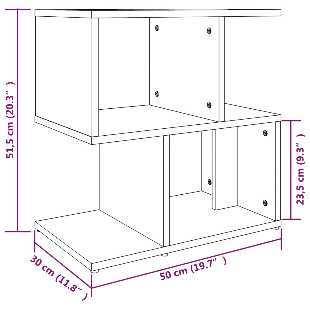 Comodino Grigio Sonoma 50x30x51,5 cm in Legno Multistrato 815830