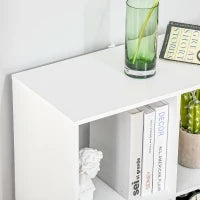 Libreria Bianca per Casa e Ufficio, Scaffale dal Design Moderno con 6 Scomparti in Legno, 91.5x29.5x61.5cm
