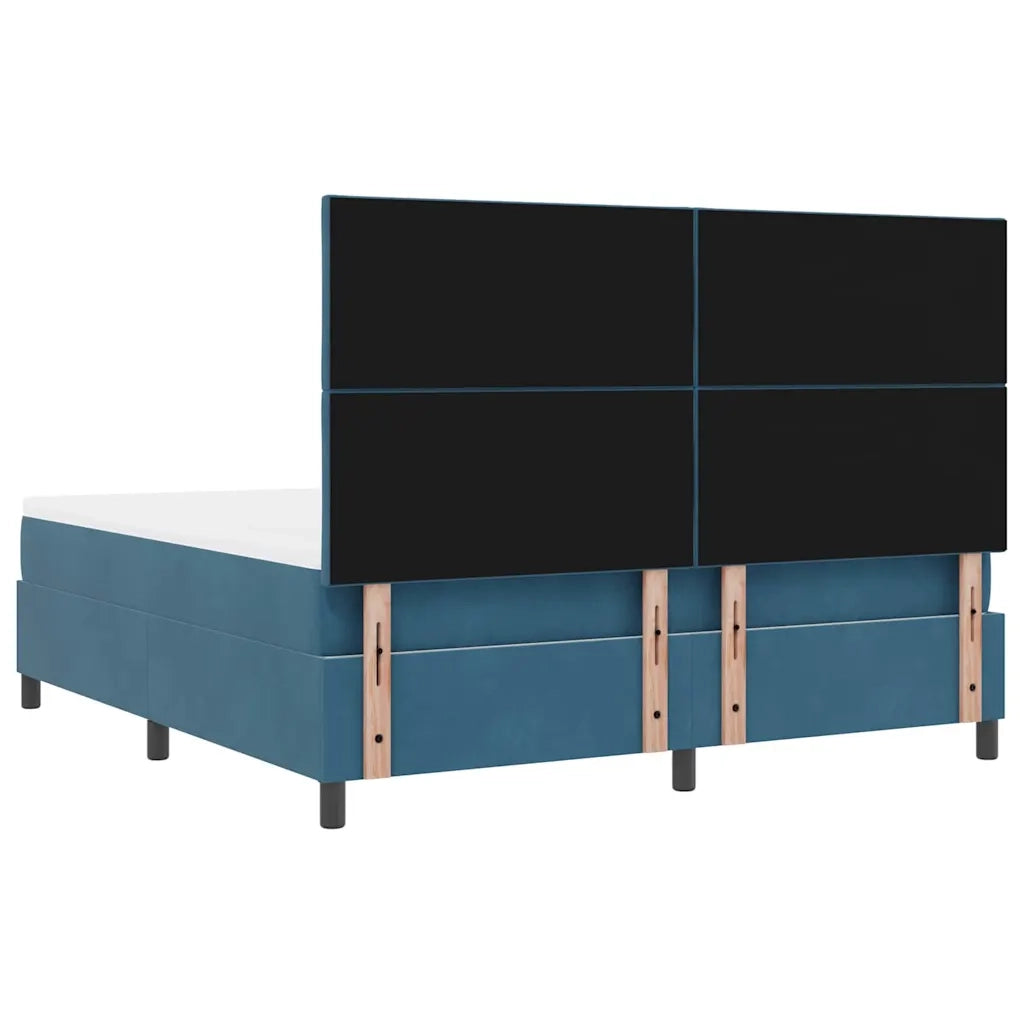Letto a molle con materasso Blu Scuro 180 x 200 cm Velluto 3339918