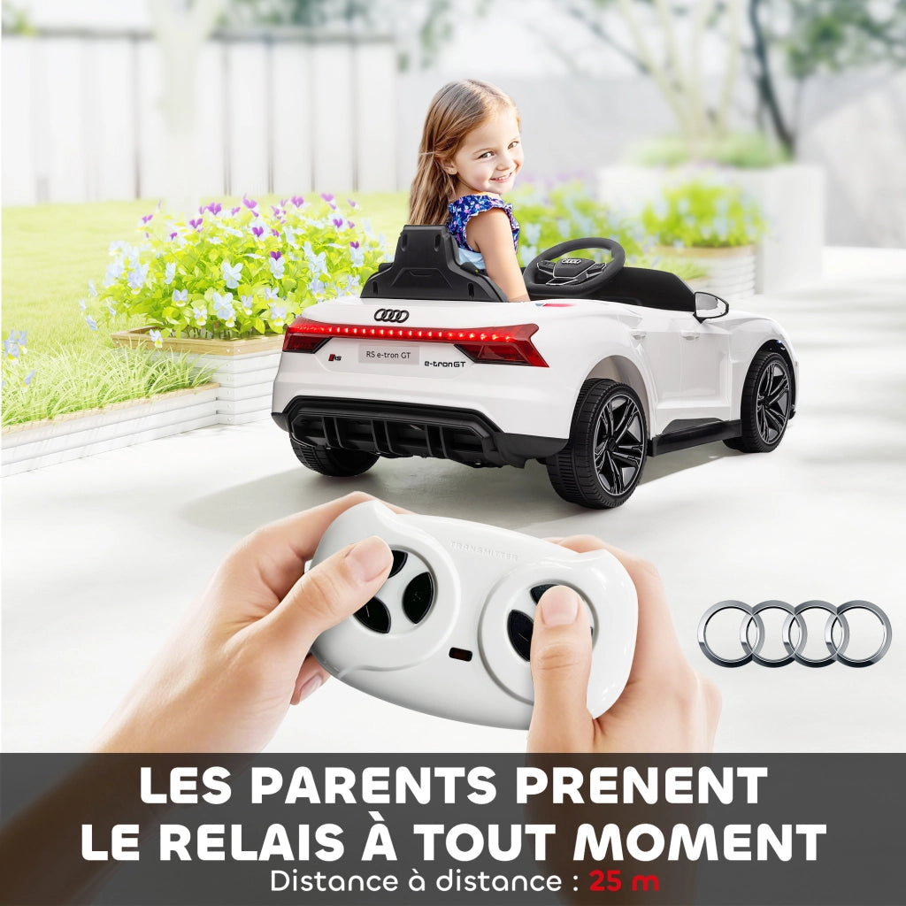 Auto elettrica per bambini 12V Audi RS E-tron GT ¨C Xylo ¨C Bianco con telecomando