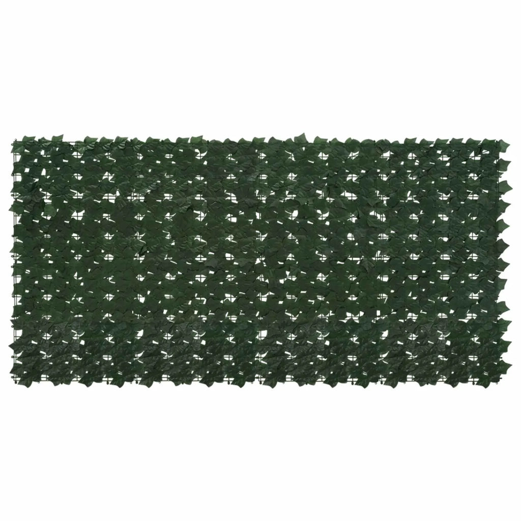 Schermo per balcone con foglie-Pannello per balcone Verde Scuro 200 x 100 cm