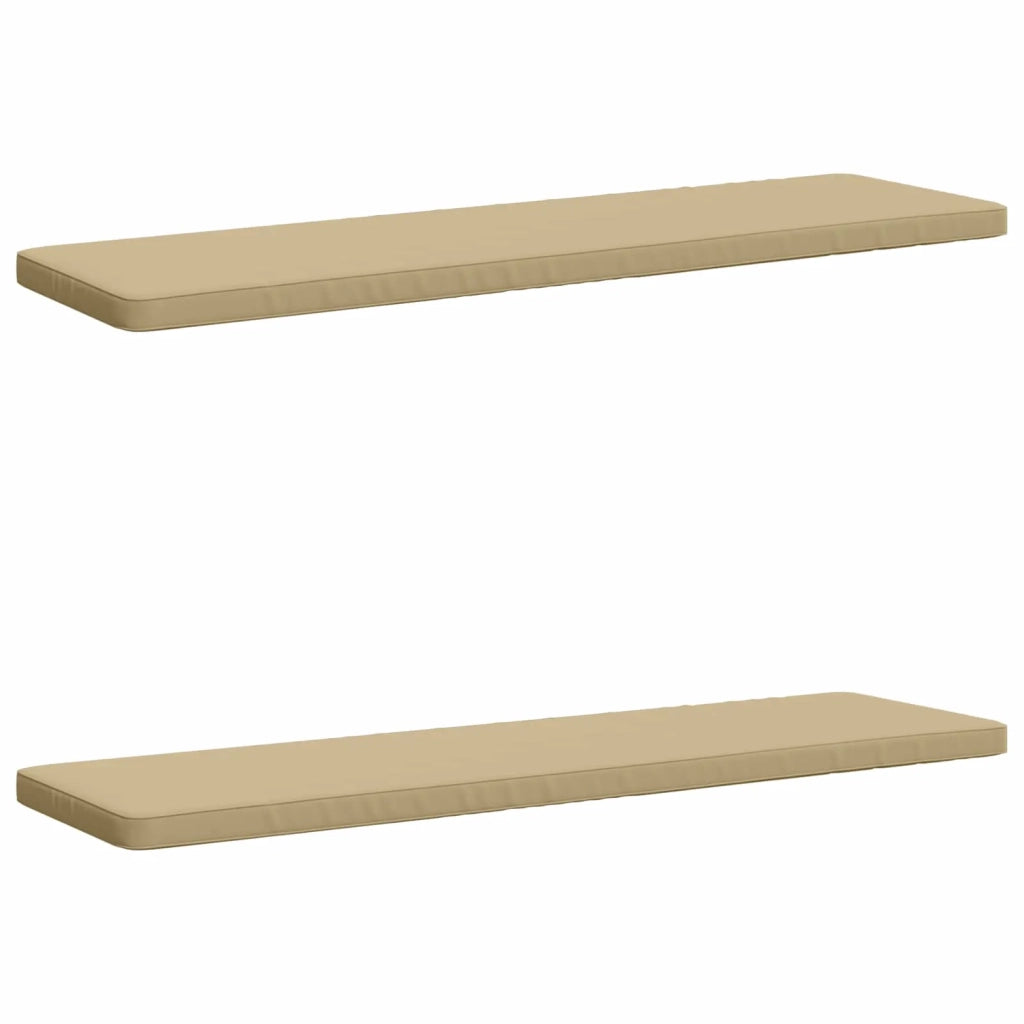 Cuscini per Panchina a 2 Pezzi VUGHT 2 pz 100% Poliestere Beige 952239