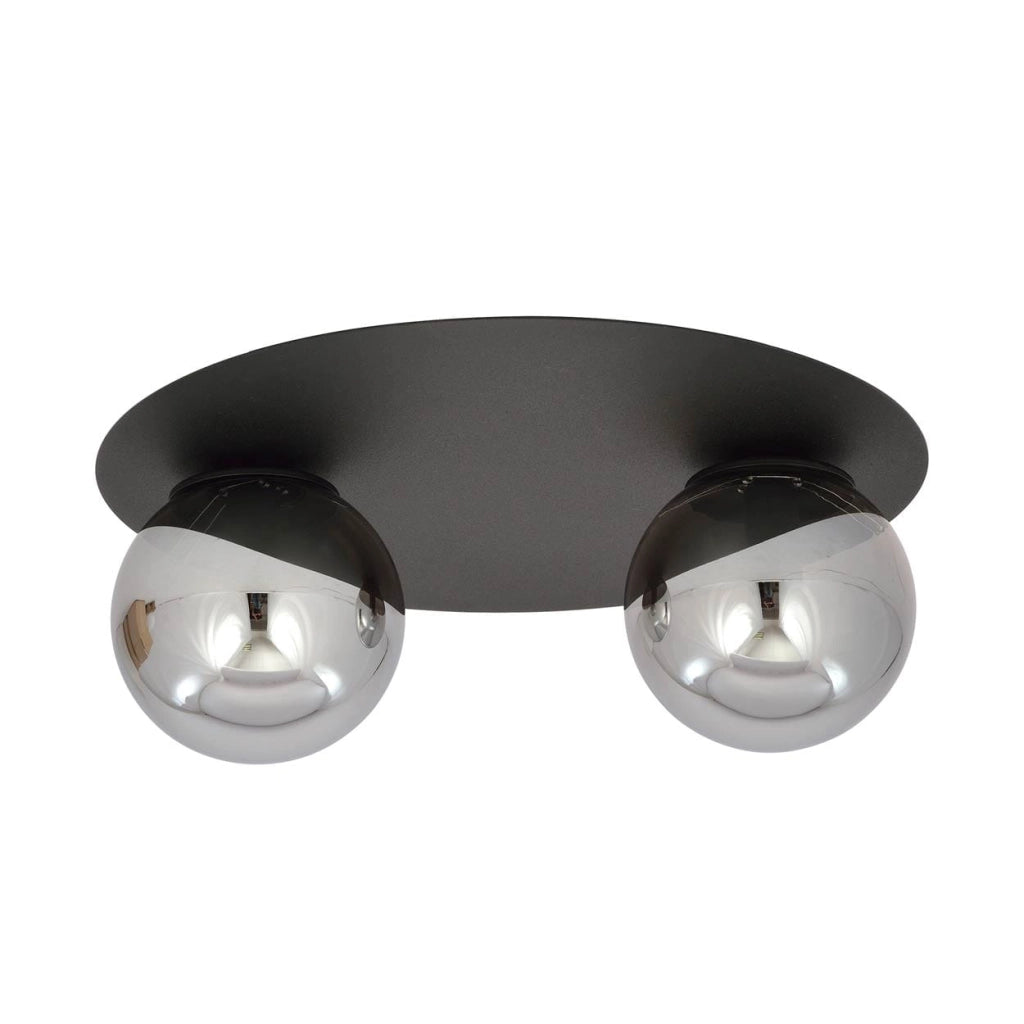 Plafoniera Emibig Solar 2 luci E14 nero/grafite metallo