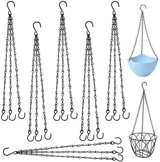 Porta piante catena - regolabile - 1 pezzo - nero