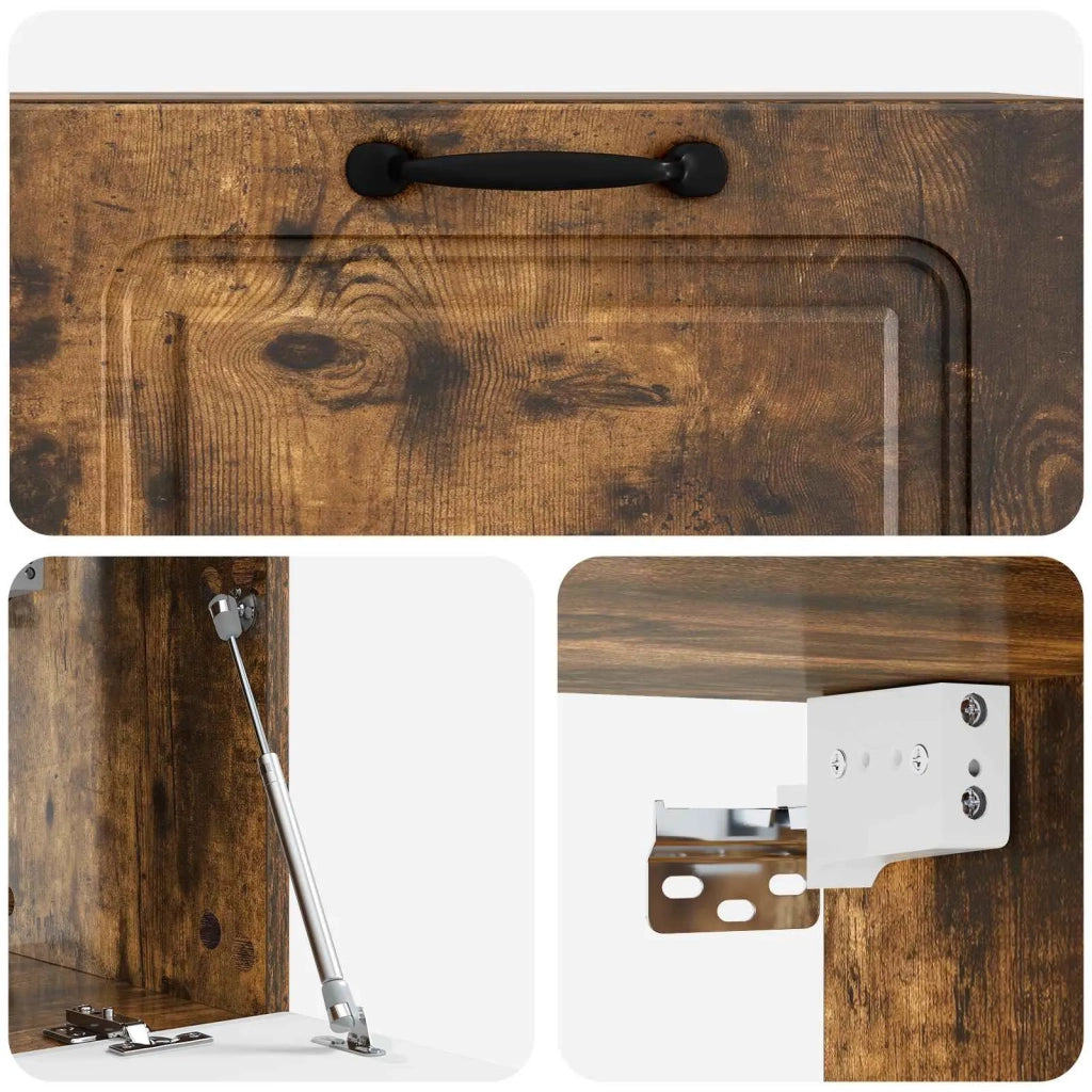 Mobile Porta TV da Muro Rovere Fumo 78,5 x 31 x 30 cm 899400