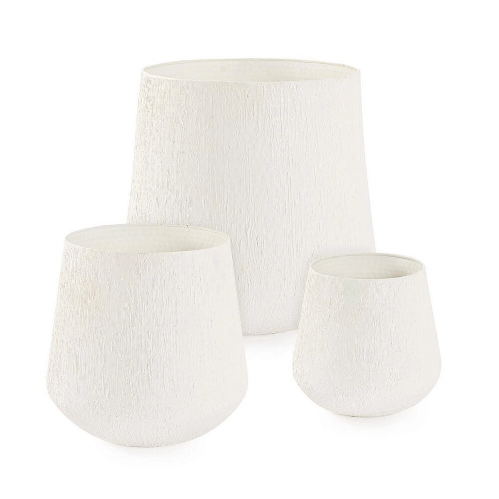 Set di 3 Porta Vaso in Metallo con Finitura Smaltata Opaca - FRESH