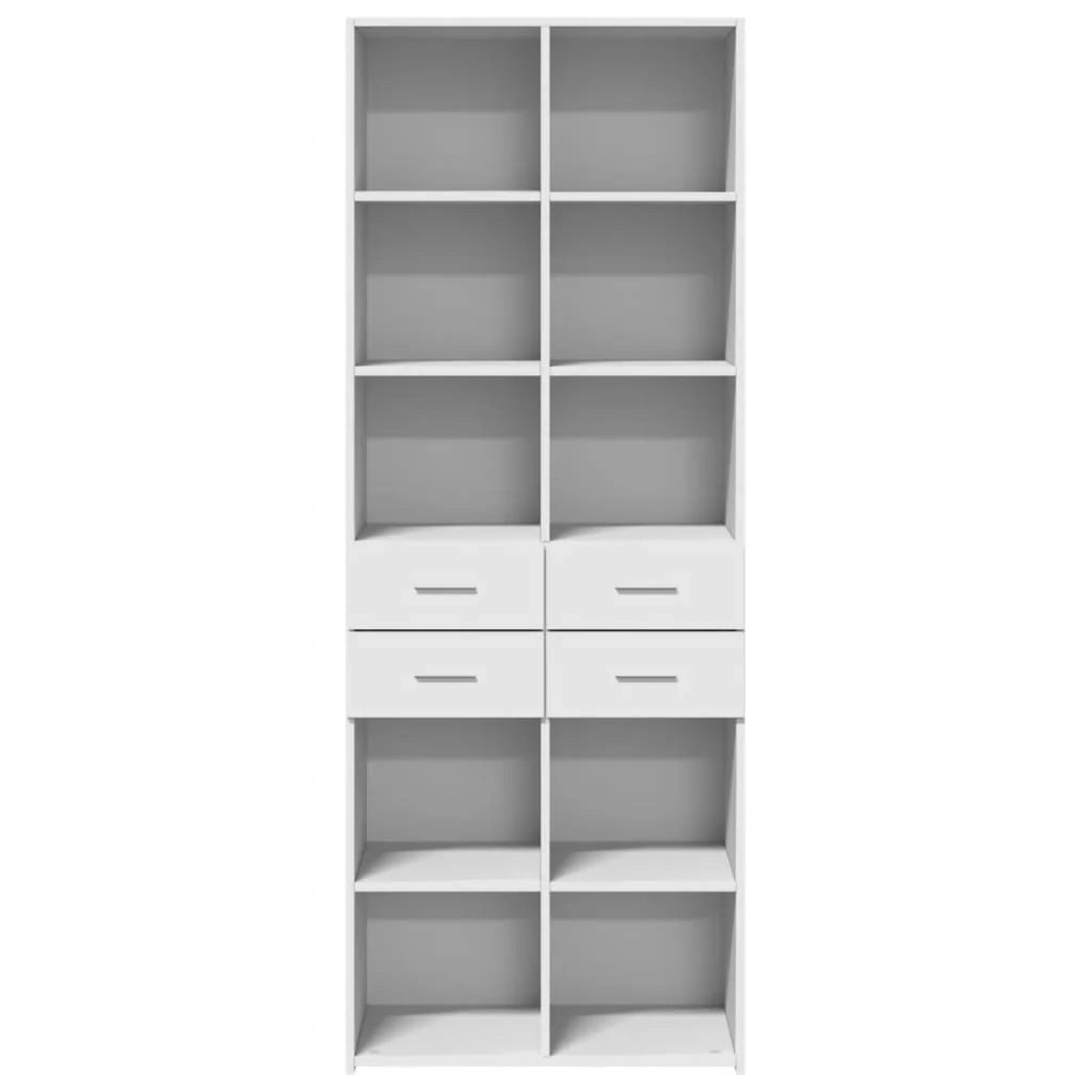 Buffet credenza cassettiera mobiletto mobile contenitore organizer cucina soggiorno salotto alto 70 x 42,5 x 185 cm legno ingegnerizzato bianco 02_0032765