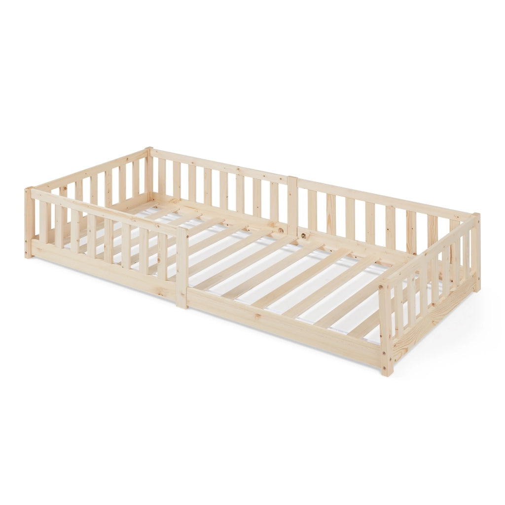 Letto Montessori per Cameretta Tanna in Legno di Pino 90 x 200 cm - Naturale [en.casa]