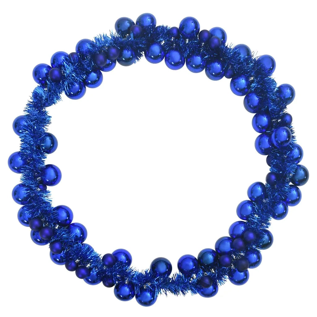 Ghirlanda di Palline di Natale-Decorazioni natalizie Blu 186 cm Polistirolo