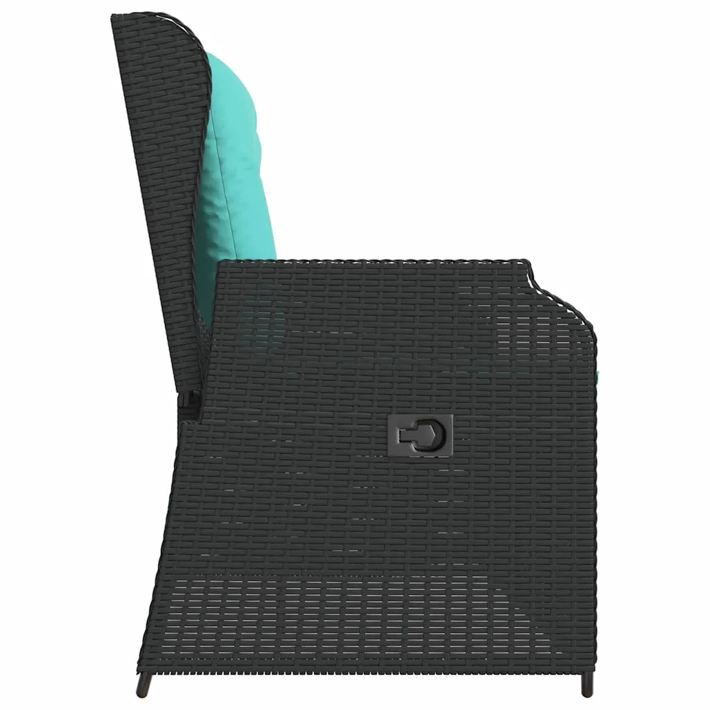 Panchina da giardino Nero polyrattan 3394466