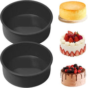 Siliconi Bakeware Ronde per Torte - 2 Pezzi - Silicone Food Safe - BPA Libero - Facile da Cuocere - Torte Ronde 15 cm