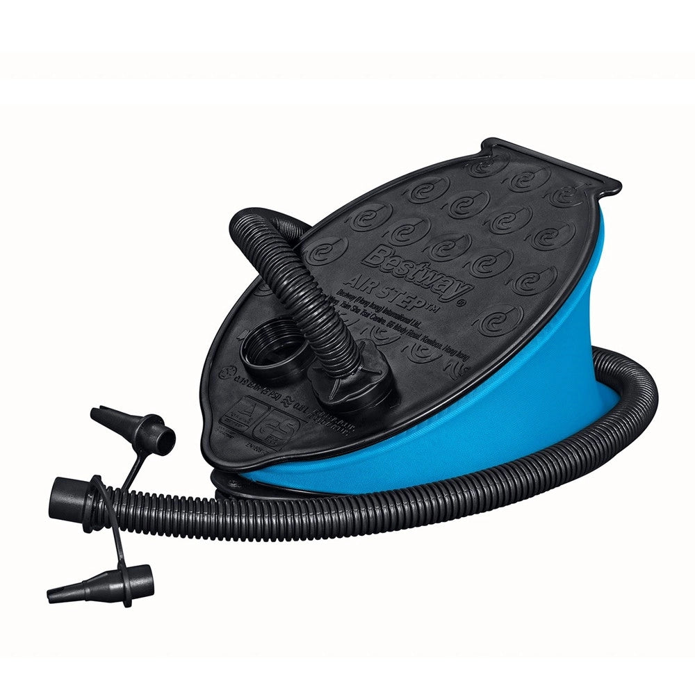 Trade Shop - Pompa A Piede 23x15 Cm Volume 800 Cc Gonfia/sgonfia 3 Adattatori Plastica 62023 -