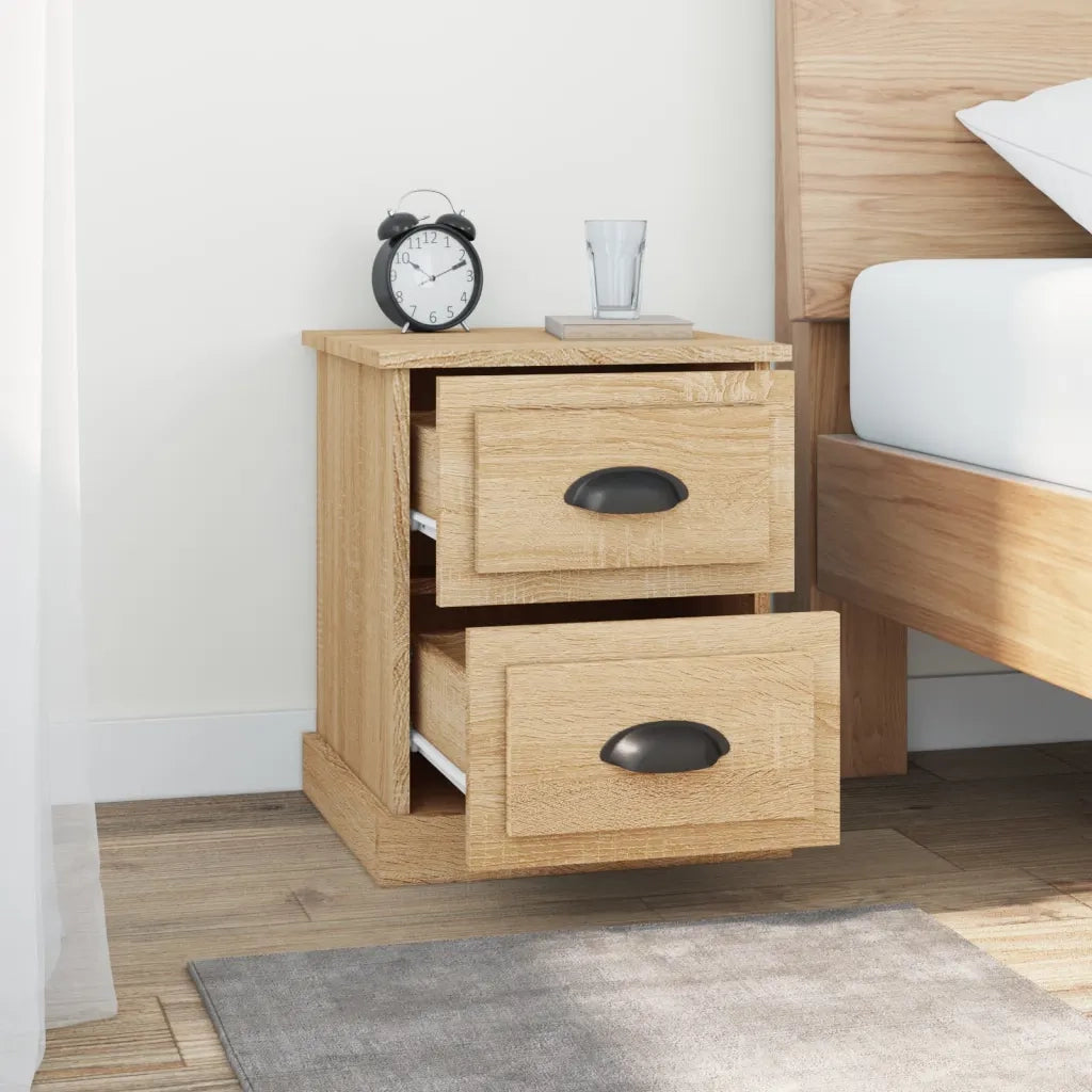 Comodino | Armadio da Notte | Mobiletto da notte Rovere Sonoma 39x39x47,5 cm in Legno Multistrato