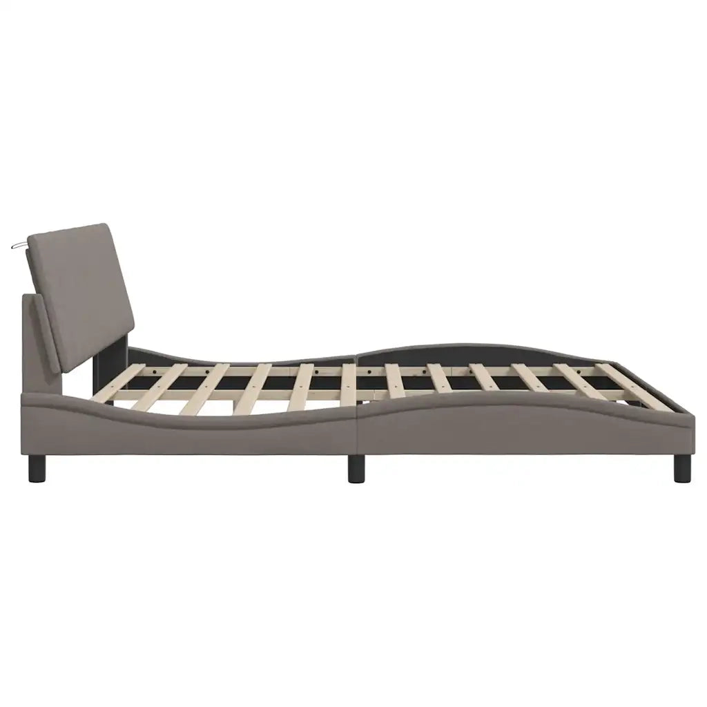 Giroletto senza Materasso Hanko Tortora 200x200 cm in Tessuto 3310416