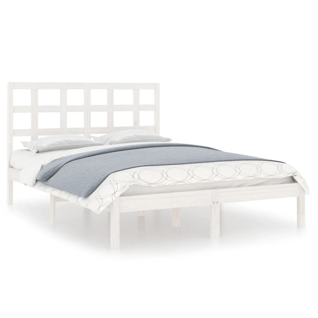 Giroletto-Struttura Letto Bianco in Legno Massello 120x200 cm 228804