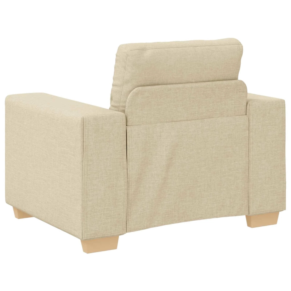 Divano 3 pcs Crema 221 x 80 x 80 cm Tessuto misto lino 3324635