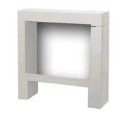 Xaralyn Bolea Cornice In Legno Robusto Mdf Per Caminetto Da Terra Bianco