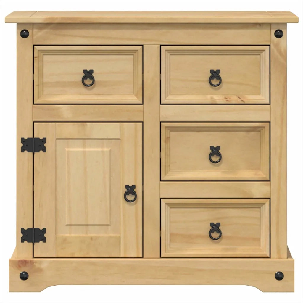Credenza Corona 87x40x76 cm in Legno Massello di Pino