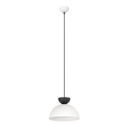 Lampada a sospensione Lunaro in acciaio bicolore bianco e nero