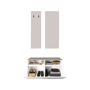 Rizzuto, Mobile da Ingresso Specchio Incluso, 91x36x165h cm Bianco Lucido