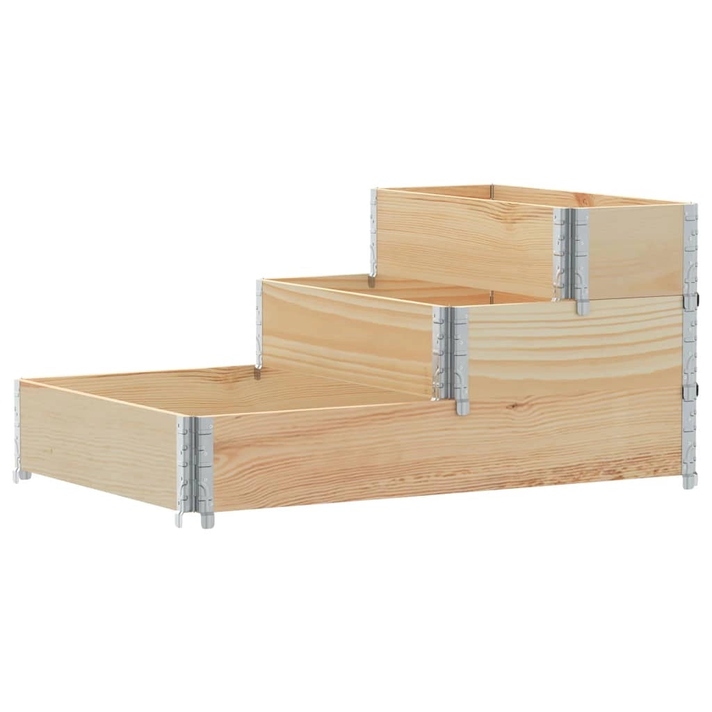 Aiuola rialzata/fioriera per piante fiori patio giardino 3 livelli 120 x 80 cm legno di pino massiccio marrone 02_0039883