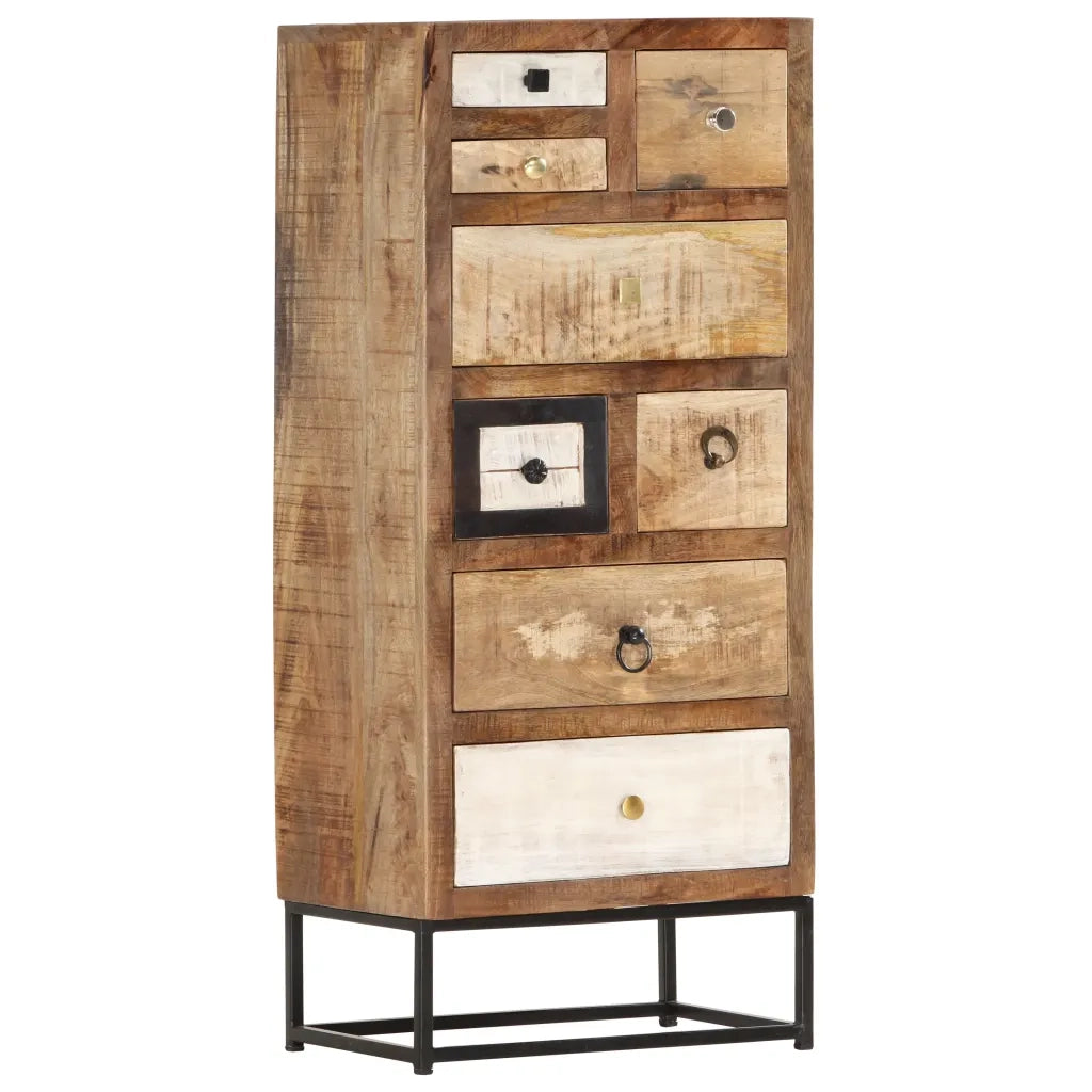 vidaXL Cassettiera 45x30x105 cm in Legno Massello di Recupero