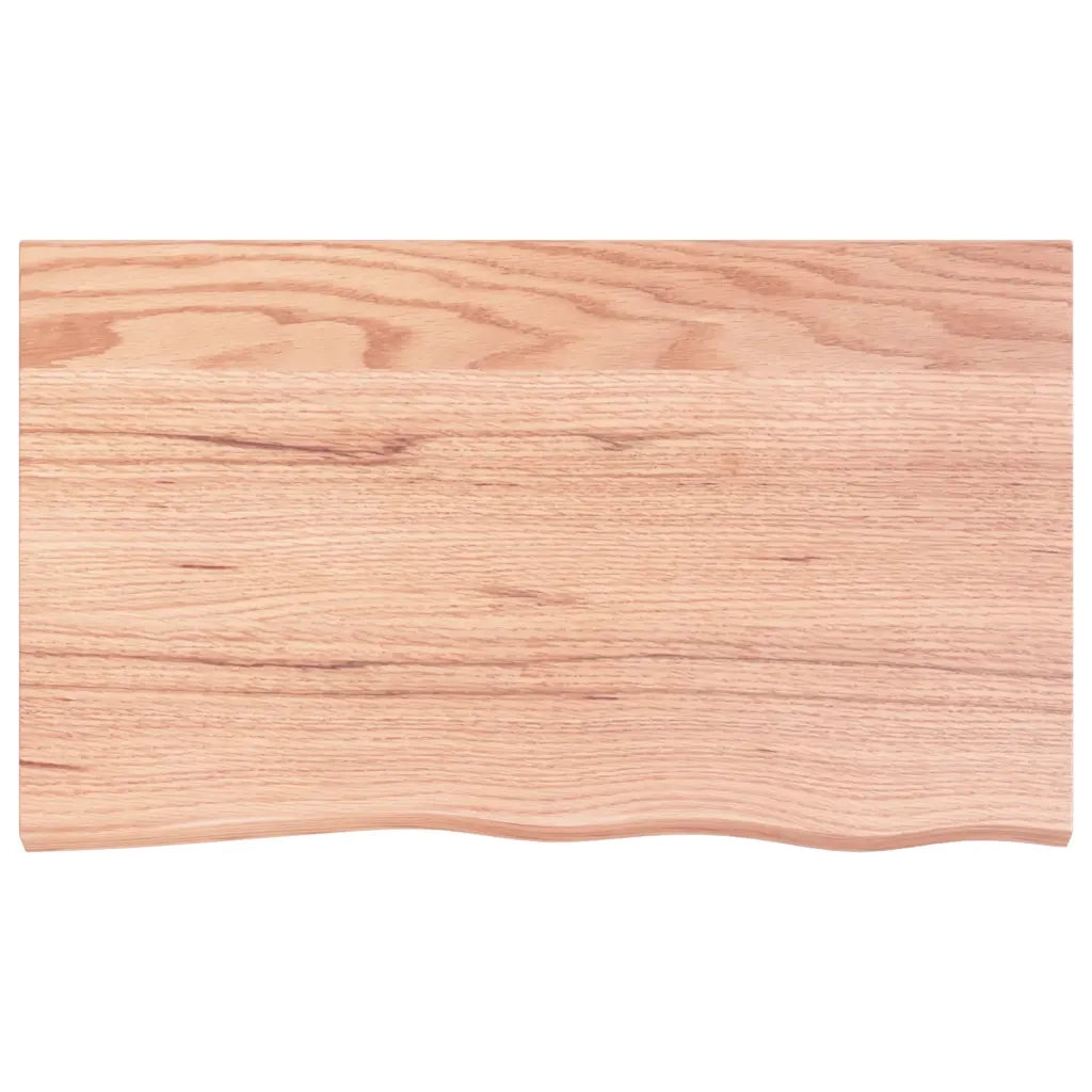 Piano Bagno Marrone Chiaro 100x60x2 cm Legno Massello Trattatocod mxl 71904