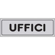 TARGA SEGNALETICA ADESIVA UFFICI - VINILE CM 15X5- 10 pezzi