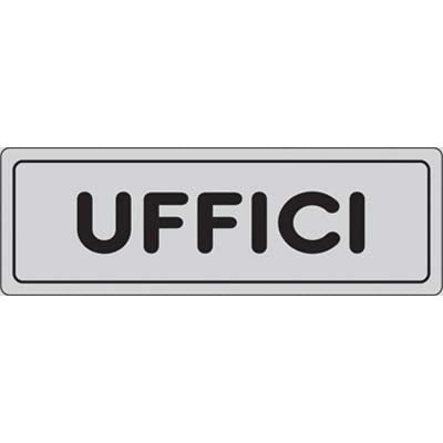 TARGA SEGNALETICA ADESIVA UFFICI - VINILE CM 15X5- 10 pezzi